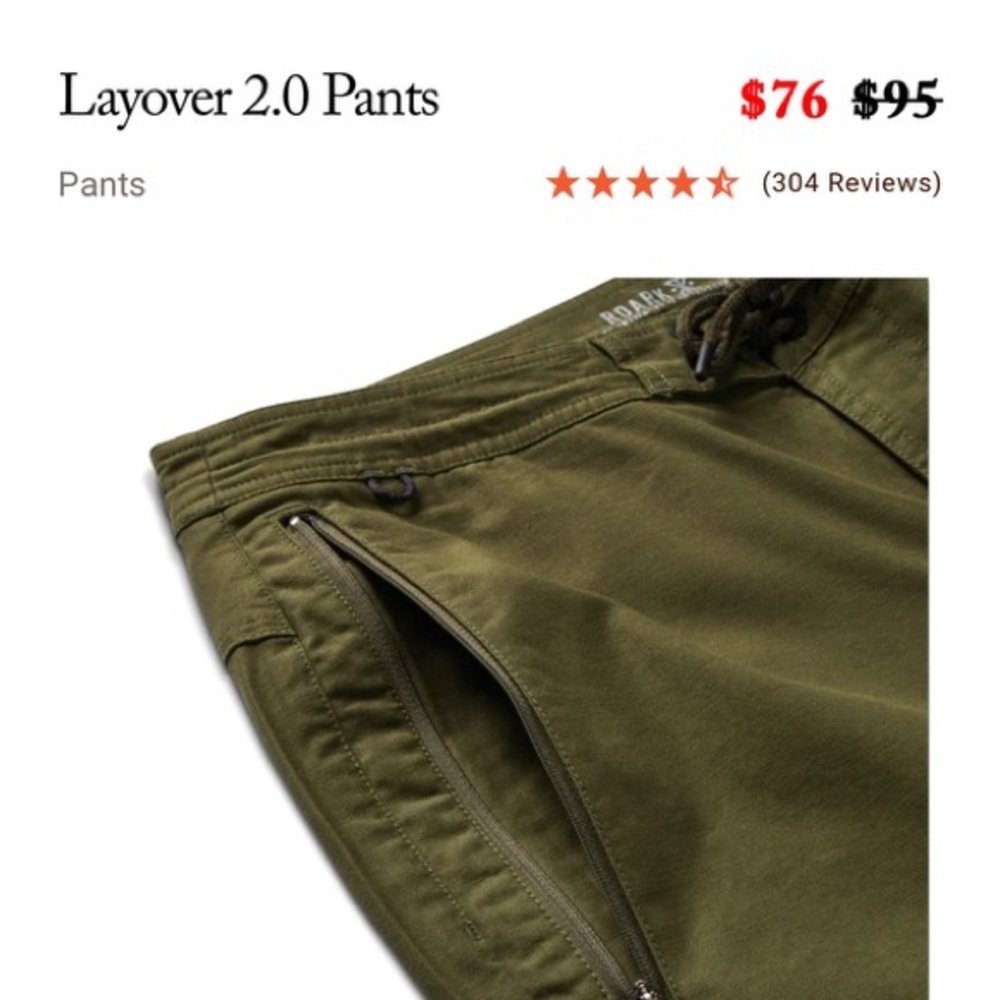 Layover 2.0 mens roark pants
